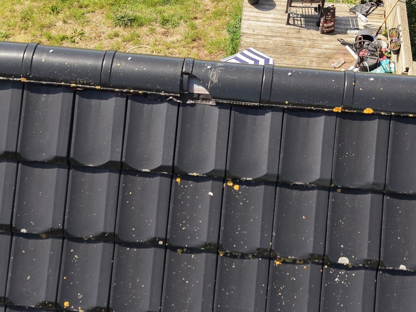 Toiture d’un autre bâtiment inspectée par drone